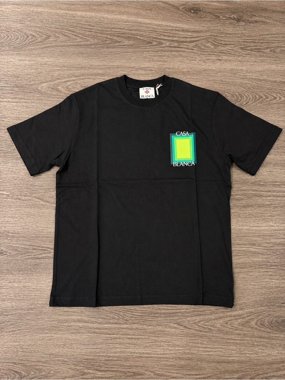 Casablanca Paris Square Logo Black T-shirt Size M